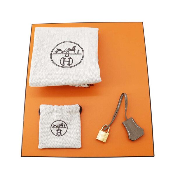 HERMES Birkin Etoupe Togo Leather Size 25 - Image 6