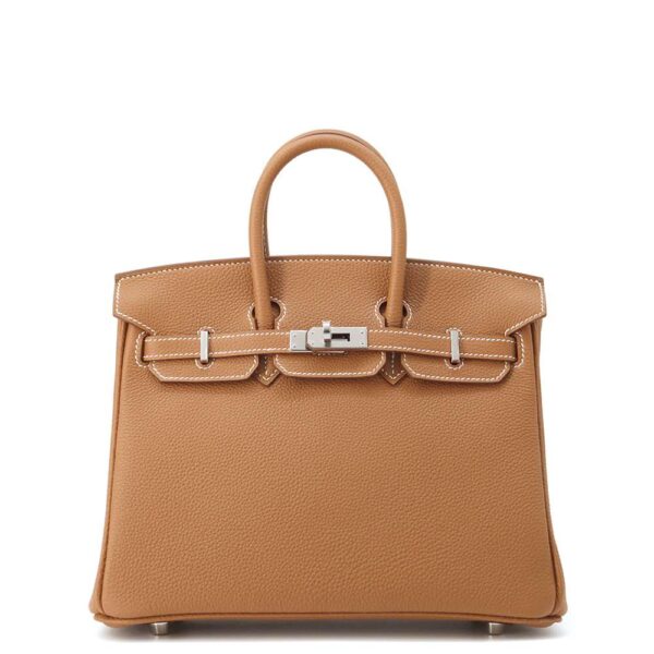 HERMES Birkin Gold Togo Leather Size 25 - Image 8