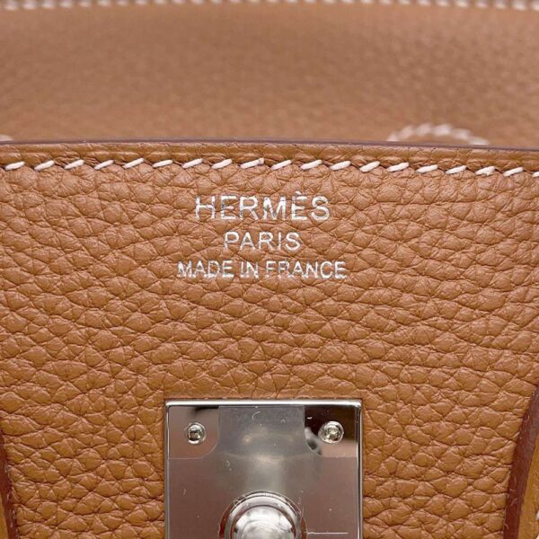 HERMES Birkin Gold Togo Leather Size 25 - Image 6