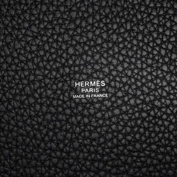 HERMES Picotin Lock Black Taurillon Clemence Size MM - Image 5