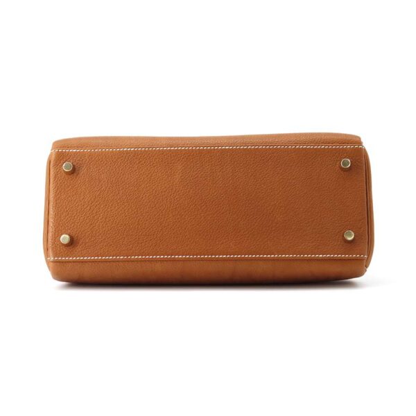 HERMES Kelly Retourne Fauve Barenia Leather Fauve Size 28 - Image 2