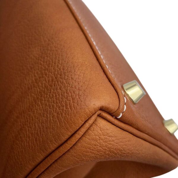 HERMES Kelly Retourne Fauve Barenia Leather Fauve Size 28 - Image 9