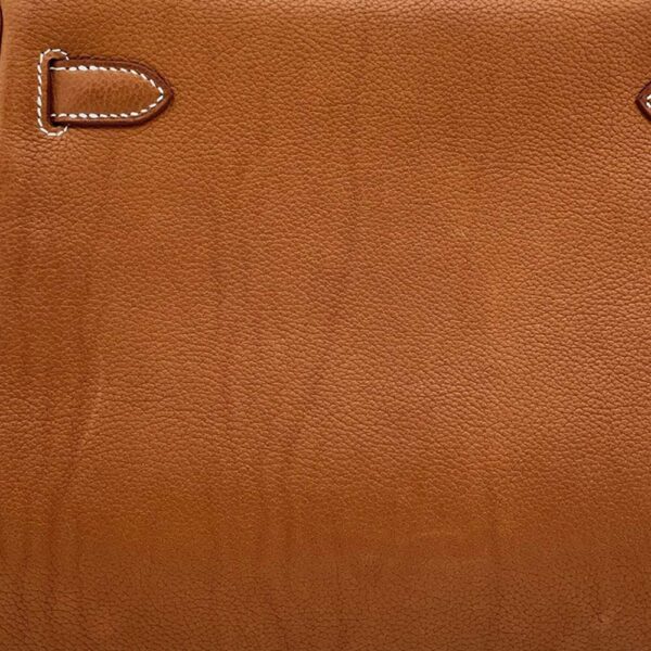 HERMES Kelly Retourne Fauve Barenia Leather Fauve Size 28 - Image 11