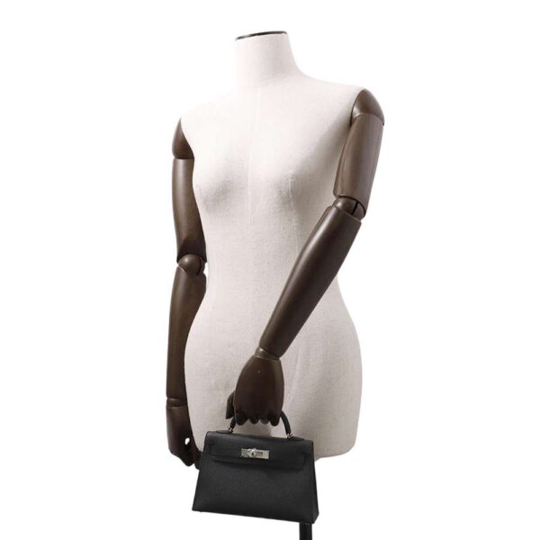 HERMES Mini kelly do Black Epsom - Image 3
