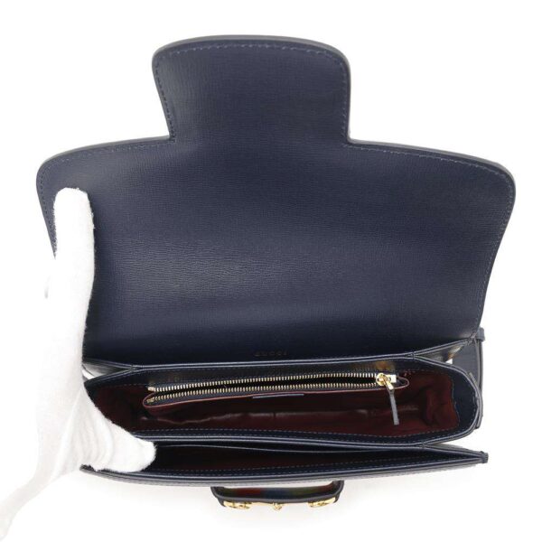 GUCCI Horsebit 1955 Navy/Multicolor602204 Velour Leather - Image 5