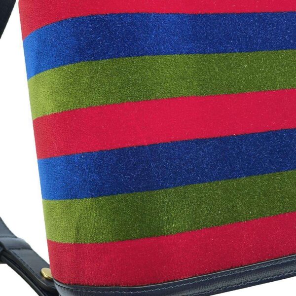 GUCCI Horsebit 1955 Navy/Multicolor602204 Velour Leather - Image 9