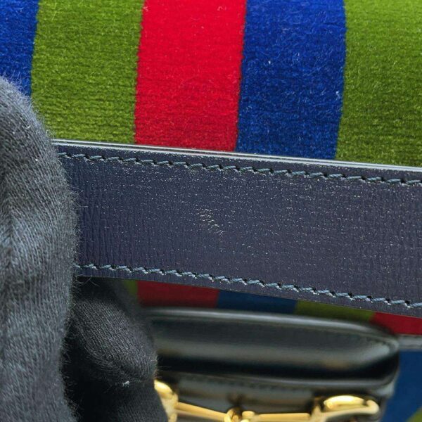 GUCCI Horsebit 1955 Navy/Multicolor602204 Velour Leather - Image 11