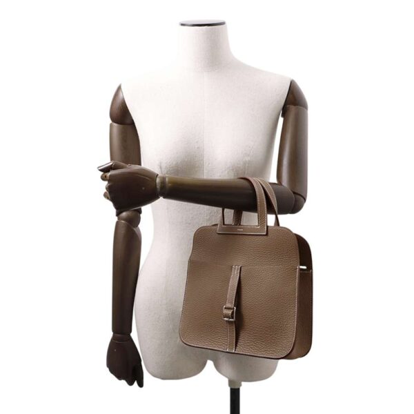 HERMES Halzan Etoupe Taurillon Clemence Size 25 - Image 3