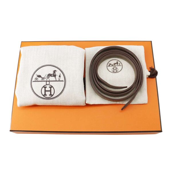 HERMES Halzan Etoupe Taurillon Clemence Size 25 - Image 9