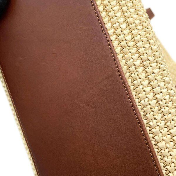 SAINT LAURENT PARIS Shopping tote Beige/Brown490793 Raffia Leather - Image 6