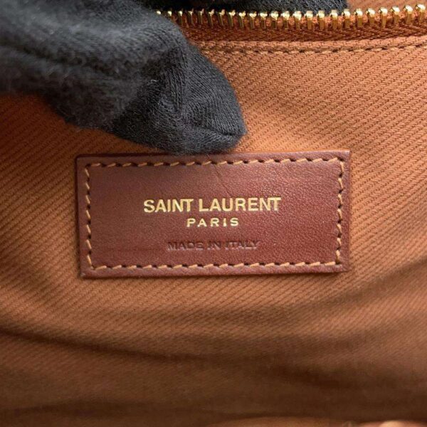SAINT LAURENT PARIS Shopping tote Beige/Brown490793 Raffia Leather - Image 15