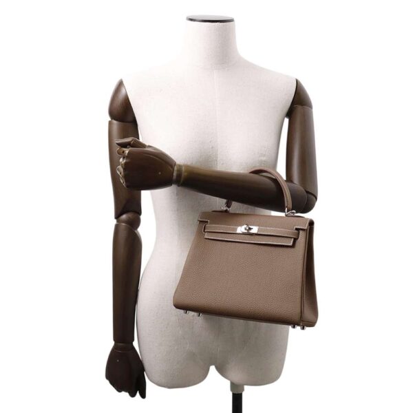 HERMES Kelly Retourne Etoupe Togo Leather Size 25 - Image 3