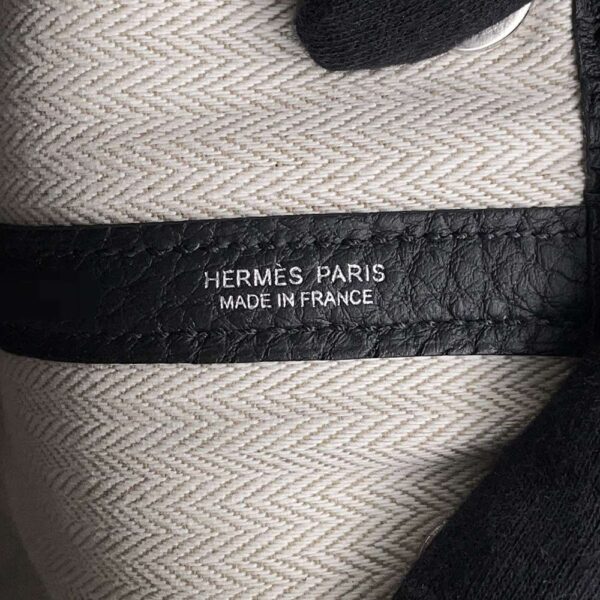 HERMES Garden Party Black Negonda Leather Size TPM - Image 5