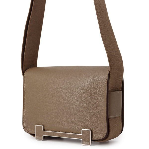 HERMES Geta Etoupe Chevre Myzore Goatskin