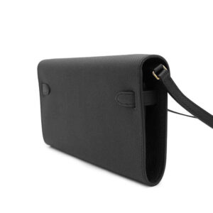 HERMES Kelly wallet long to go Black Epsom