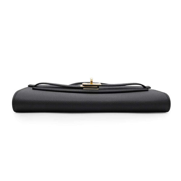 HERMES Kelly wallet long to go Black Epsom - Image 2