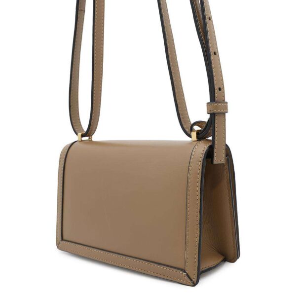 LOEWE Barcelona Shoulder Bag Beige Leather Size Mini