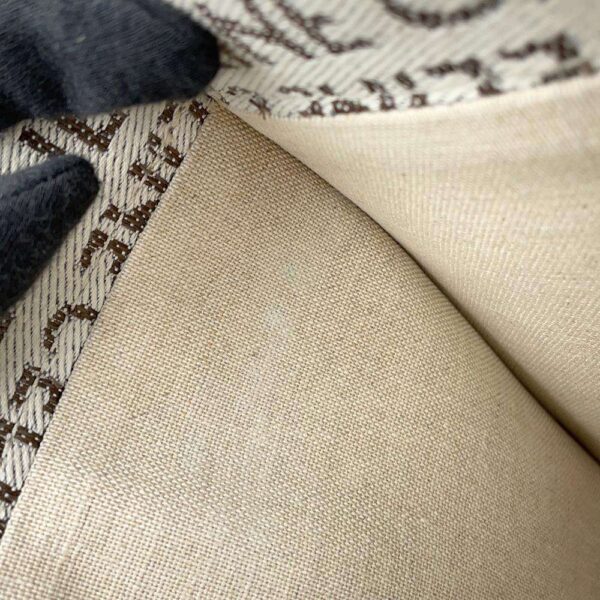 CELINE Triomphe Kabatais White/Tan196762 Canvas Leather Size Large - Image 10