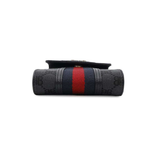 BALENCIAGA Gucci collaboration The Hacker Project phone pouch Black680130 Canvas Leather - Image 2