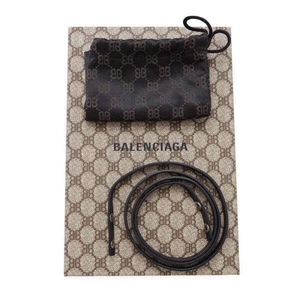 BALENCIAGA Gucci collaboration The Hacker Project phone pouch Black680130 Canvas Leather - Image 12
