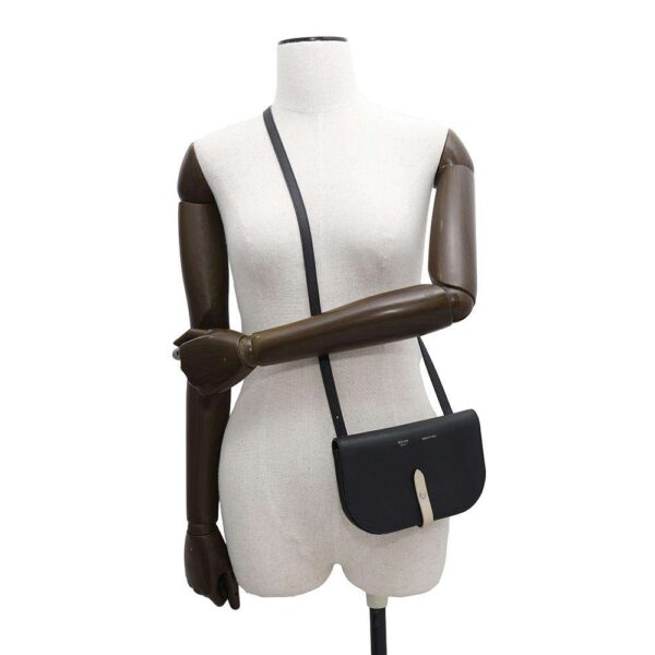 CELINE Clutch on Shoulder Wallet Black/Ivory Leather - Image 3