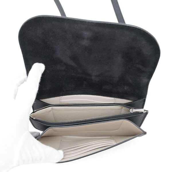 CELINE Clutch on Shoulder Wallet Black/Ivory Leather - Image 5