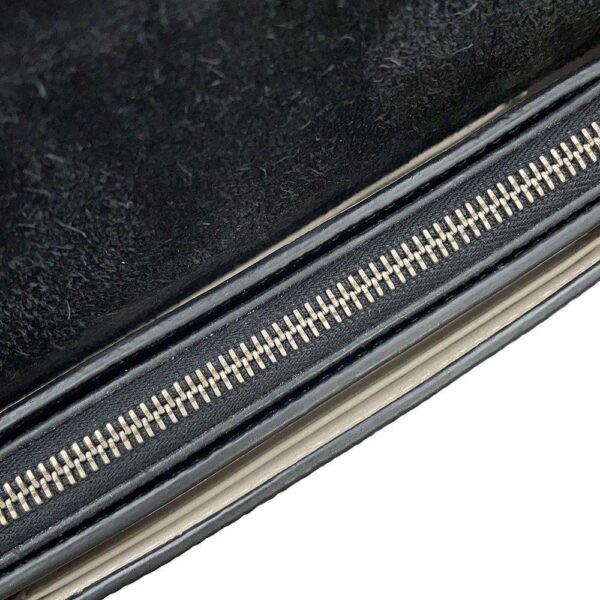 CELINE Clutch on Shoulder Wallet Black/Ivory Leather - Image 11