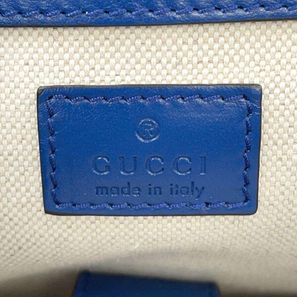 GUCCI GG Embossed Backpack Blue625770 Leather - Image 15