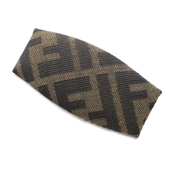 FENDI Zucca Pattern Barrette Brown Canvas - Image 8