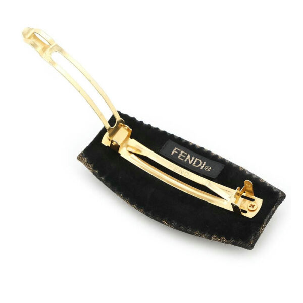 FENDI Zucca Pattern Barrette Brown Canvas - Image 3