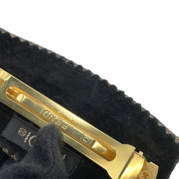 FENDI Zucca Pattern Barrette Brown Canvas - Image 4