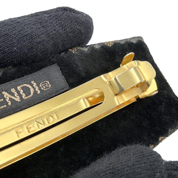 FENDI Zucca Pattern Barrette Brown Canvas - Image 5