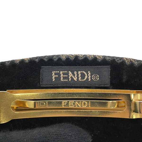 FENDI Zucca Pattern Barrette Brown Canvas - Image 7