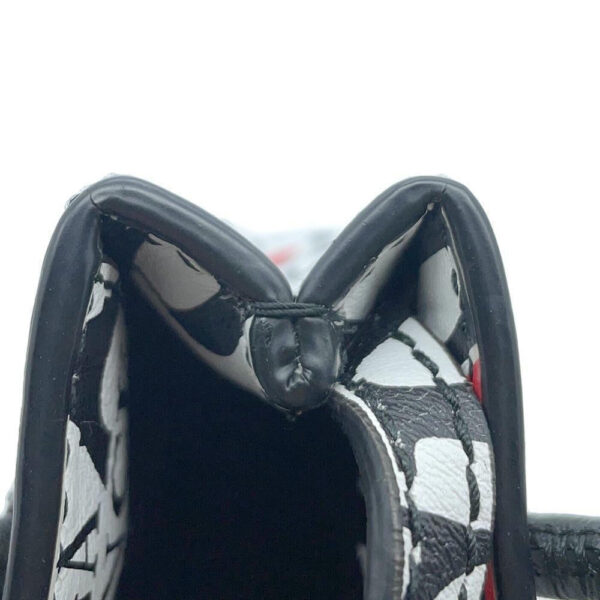 BALENCIAGA Bon Jules Paris Shopping Phone Holder White/Black/Red593826 Leather - Image 7