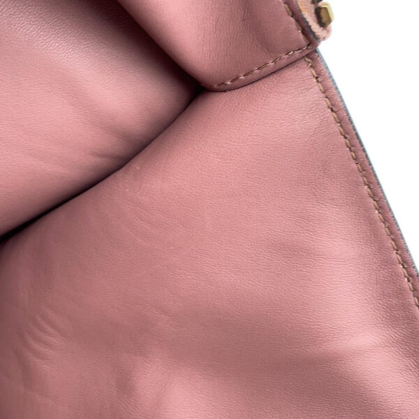 Valentino Garavani Braided handle tote PinkBrown Leather - Image 7