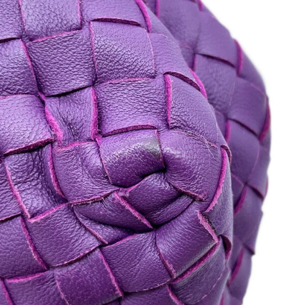 Bottega Veneta INTRECCIATO Shoulder Bag Purple Leather - Image 7