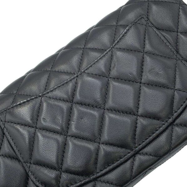 CHANEL Matelasse Mini Classic Handbag BlackA69900 Lambskin Size 20 - Image 4