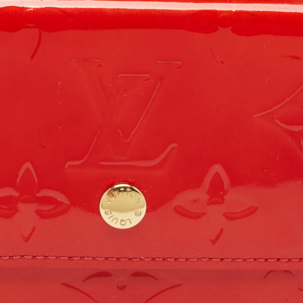 Louis Vuitton Red Monogram Vernis Elise Wallet - Image 6