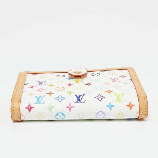 Louis Vuitton White Multicolore Monogram Canvas French Wallet - Image 5