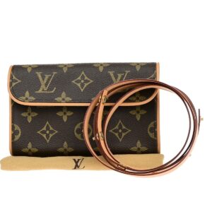 Louis Vuitton Pochette Florentine  Canvas Clutch Bag
