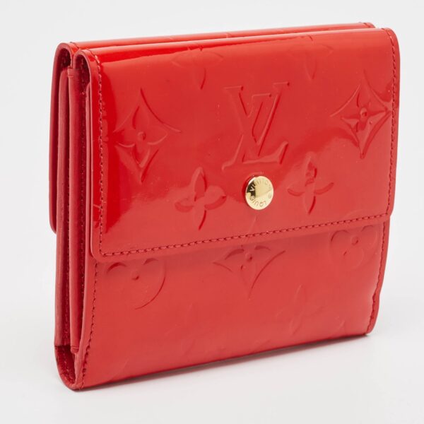 Louis Vuitton Red Monogram Vernis Elise Wallet - Image 4