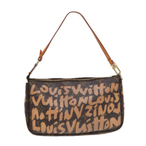 Louis Vuitton Pochette Accessoire  Canvas Clutch Bag