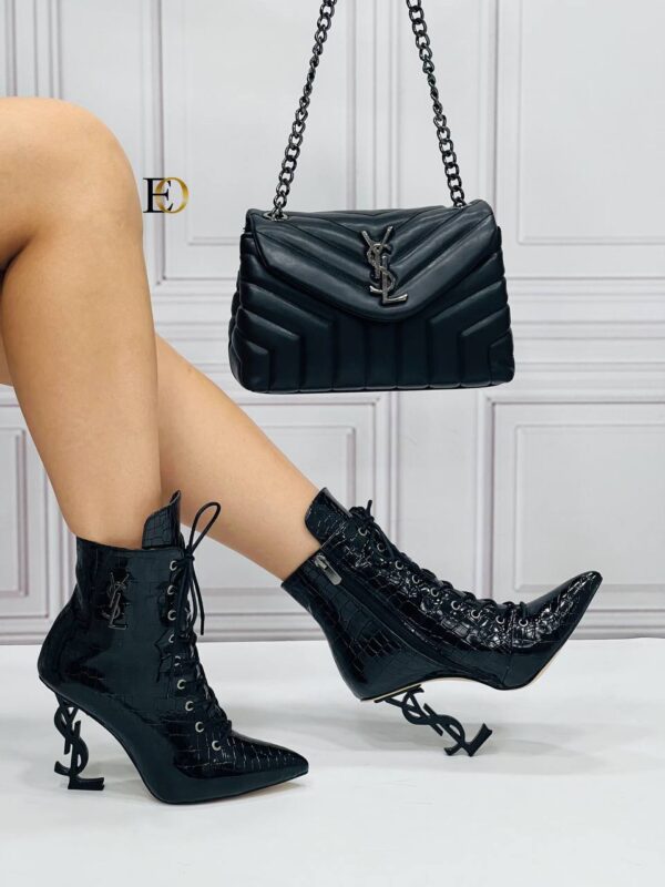 ysl new black boot bag set - Image 2