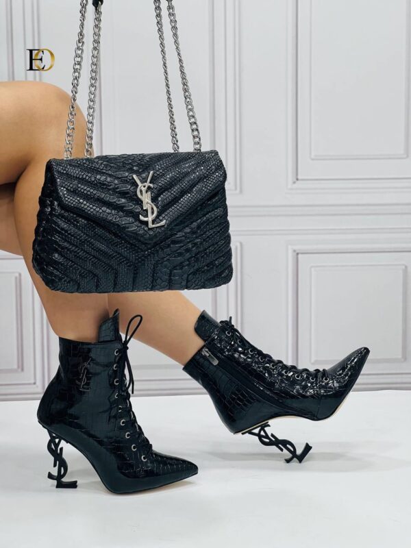 ysl new black boot bag set - Image 3