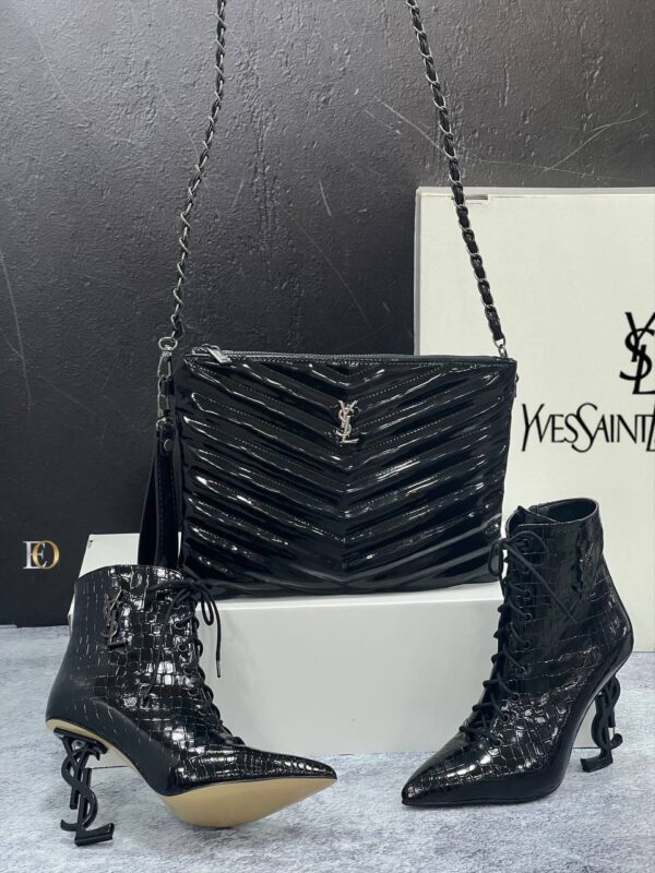 ysl new black boot bag set - Image 5