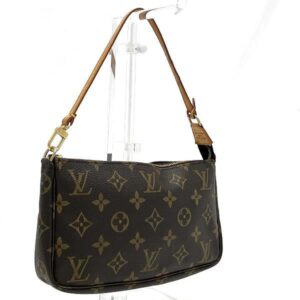 Louis Vuitton Pochette Accessoire  Canvas Clutch Bag
