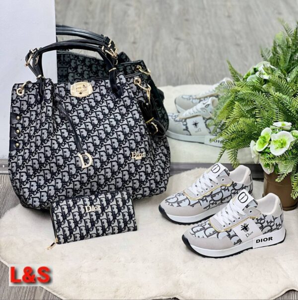 Christian D patterned new season bag and shoe set - Image 2