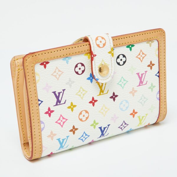 Louis Vuitton White Multicolore Monogram Canvas French Wallet - Image 2