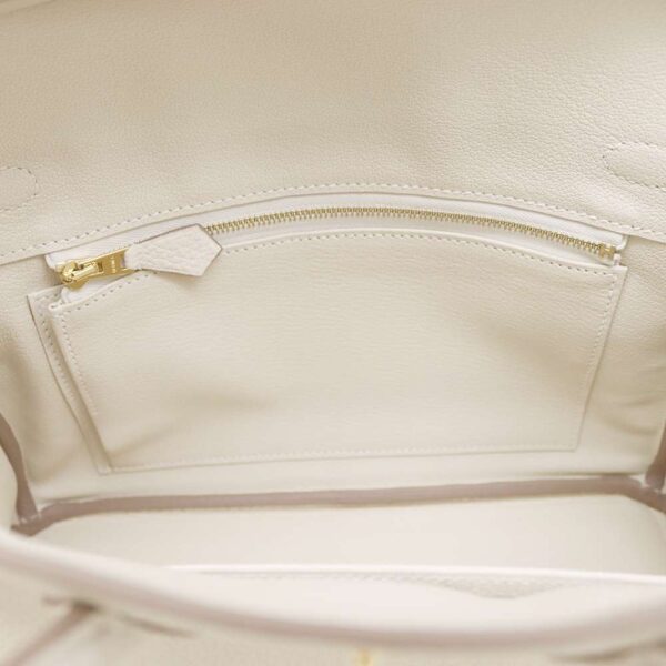 HERMES Birkin Craie Togo Leather Size 25 - Image 5