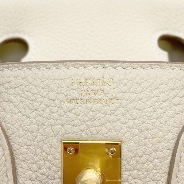 HERMES Birkin Craie Togo Leather Size 25 - Image 6